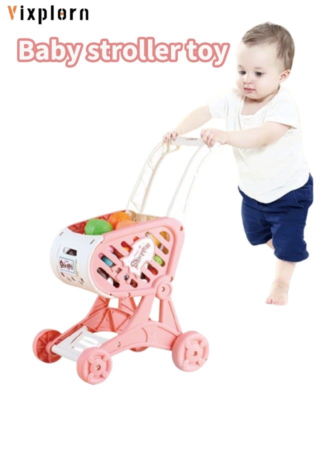 Vixplorn Baby shopping trolley, baby's first ‘mini-mart’, play and learn, unlock the little life, easy to install, parent-child interaction. - Image 1